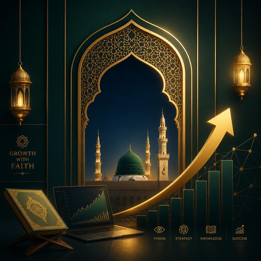 Madinah-inspired arch framing business growth